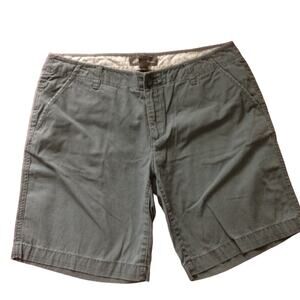 Women's EDDIE BAUER Size 8 Chino Shorts Gray Specially Dyed Pockets Outdoor